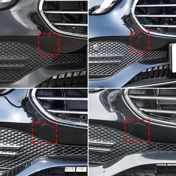 Car Craft Compatible With Mercedes Benz C Class W206 2021-2024 Front Bumper Tow Hook Towing Tochan Trailer Cover 2068850001 Unpainted - CAR CRAFT INDIA