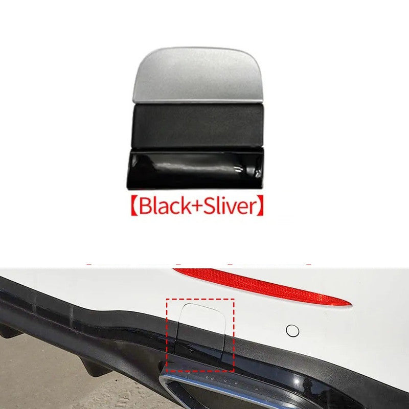 Car Craft Compatible With Mercedes Benz C Class W206 2021-2024 Rear Bumper Tow Hook Towing Tochan Trailer Cover 2068833502-1 2068853603 Black Unpainted - CAR CRAFT INDIA