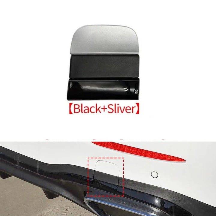 Car Craft Compatible With Mercedes Benz C Class W206 2021-2024 Rear Bumper Tow Hook Towing Tochan Trailer Cover 2068833502-1 2068853603 Black Unpainted - CAR CRAFT INDIA