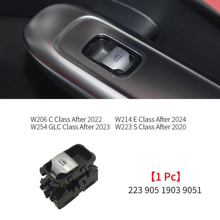 Car Craft Compatible With Mercedes Benz C Class W206 2022+ Glc W254 X254 2023+ E Class W214 2024+ S Class W223 2023+ Car Electric Power Master Window Switch Button 22390519039051 - CAR CRAFT INDIA