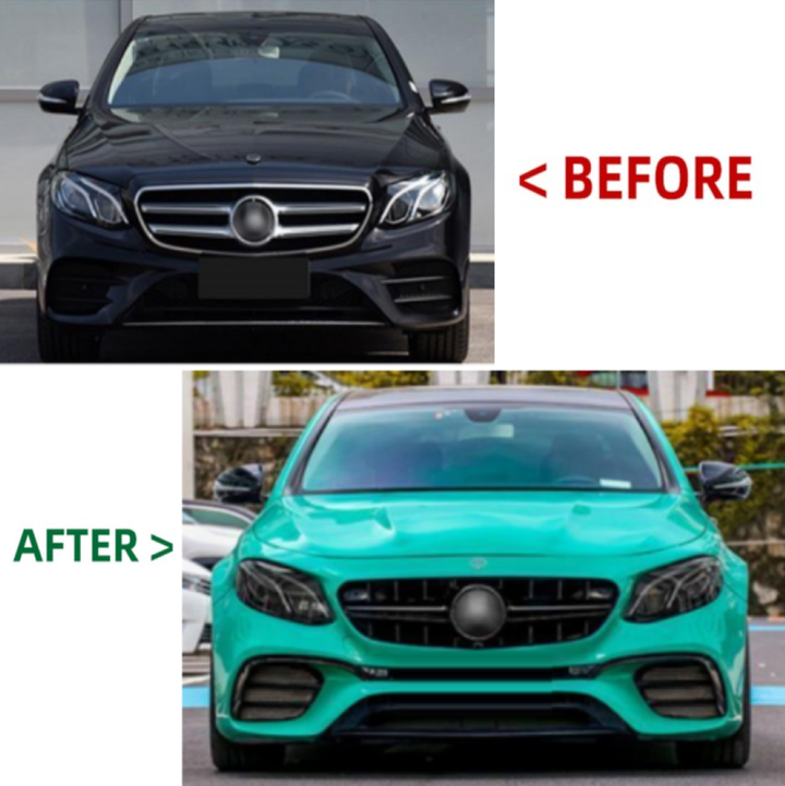 Car Craft Compatible With Mercedes Benz E Class W213 2016-2019 Upgrade Facelift Convert To E63s Amg 1:1 Bodykit Bumper Hood Fender