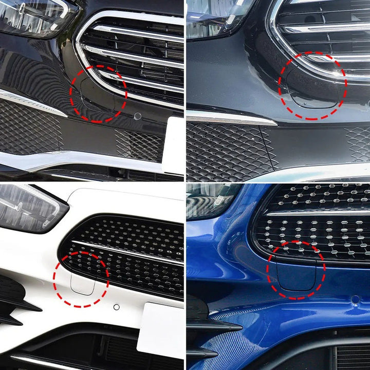Car Craft Compatible With Mercedes Benz E Class W213 Lci 2021-2023 Amg Front Bumper Tow Hook Towing Tochan Trailer Cover 2138851503 Model B Unpainted - CAR CRAFT INDIA