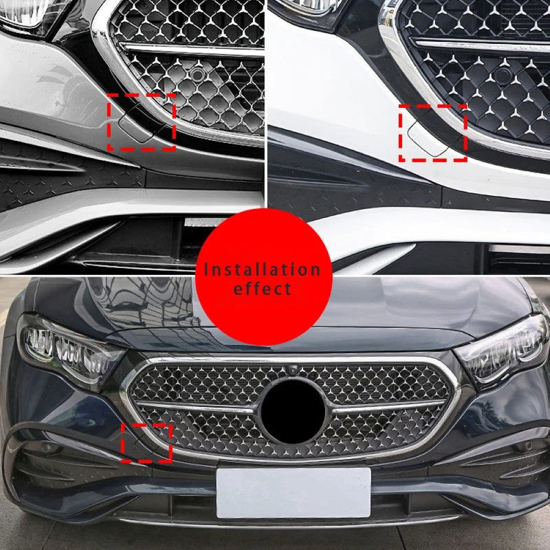 Car Craft Compatible With Mercedes Benz E Class W214 2024-2026 Front Bumper Tow Hook Towing Tochan Trailer Cover 2148853502 Unpainted - CAR CRAFT INDIA