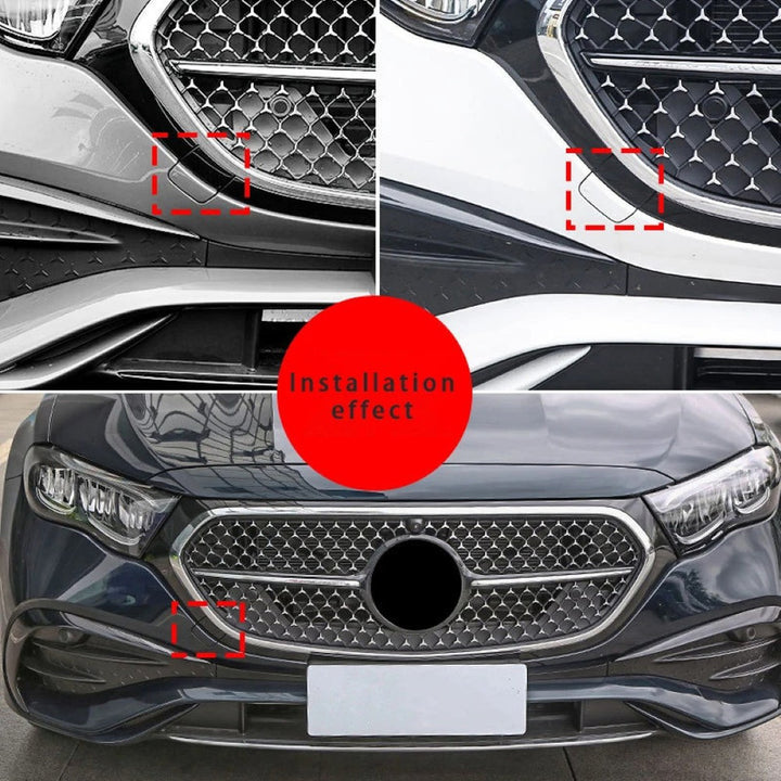 Car Craft Compatible With Mercedes Benz E Class W214 2024-2026 Front Bumper Tow Hook Towing Tochan Trailer Cover 2148853502 Unpainted - CAR CRAFT INDIA