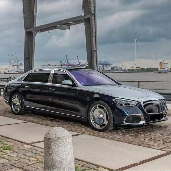 Car Craft Compatible With Mercedes Benz S Class W223 2021-2025 Car Upgrade To Maybach Mhb Bumper Bodykit Front After Lip Diffuser Exhaust Tips Fog Gril Cover Grill