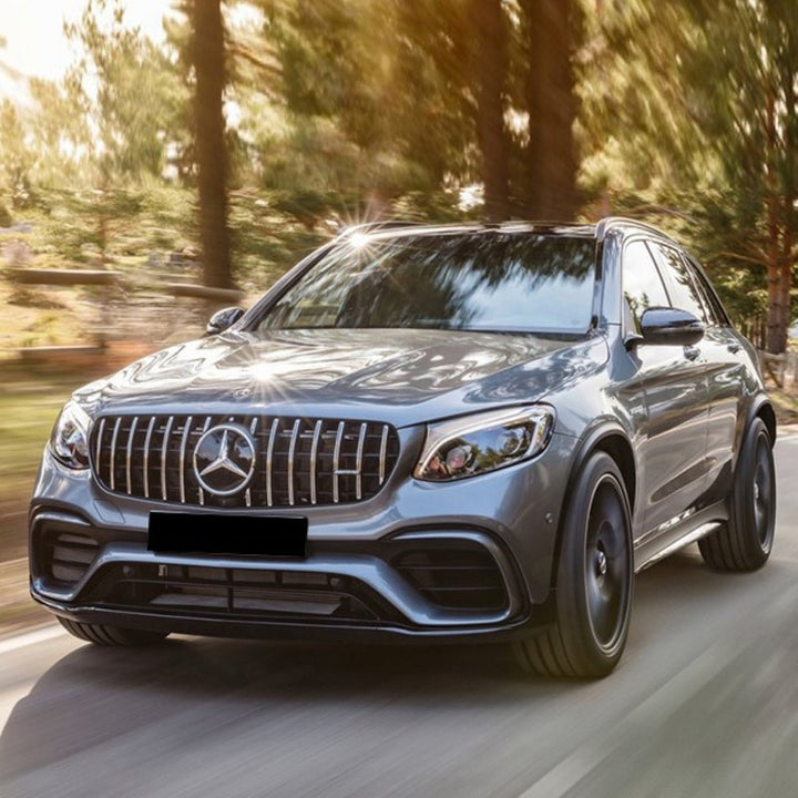 Car Craft Compatible With Mercedes Benz Glc W253 X253 2016-2020 Car Upgrade To Glc63 Amg Bumper Bodykit Front After Lip Diffuser Exhaust Tips Fog Gril Cover