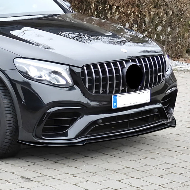 Car Craft Compatible With Mercedes Benz Glc W253 X253 2016-2019 Amg Front Bumper Lip Splitter Diffuser Skirst Flag Canard Carbon Fiber Look Zst-762 Cf