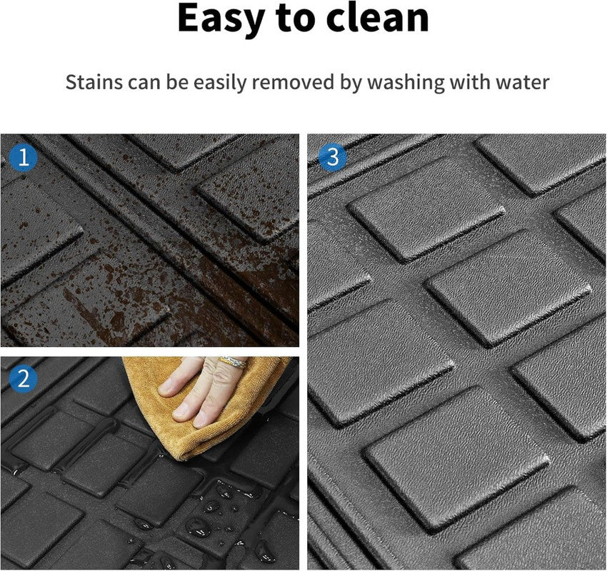 Car Craft Compatible With Jeep Wrangler Rubicon 2019-2024 Car Floor Mats Anti-slip Foot Pads All-weather Tpe Protection 1st & 2nd Row Floor Liners Hy3008 CC-7583 - CAR CRAFT INDIA