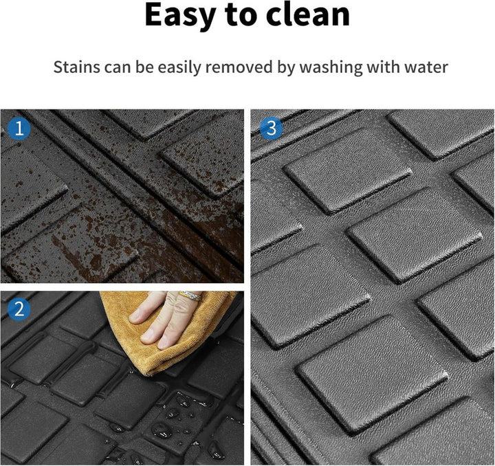 Car Craft Compatible With Jeep Wrangler Rubicon 2019-2024 Car Floor Mats Anti-slip Foot Pads All-weather Tpe Protection 1st & 2nd Row Floor Liners Hy3008 CC-7583 - CAR CRAFT INDIA