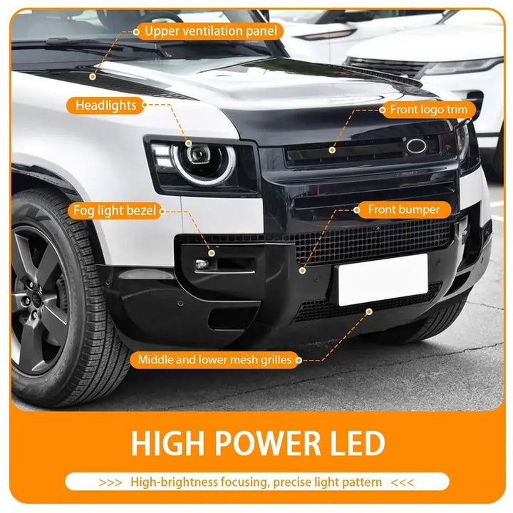 Car Craft Compatible With Land Range Rover Defender 90 110 130 L663 2026 Upgrade Coversion Obsidian Bodykit Bumper Fender Hood Vent Fog Grill Cover Trim Skirt - CAR CRAFT INDIA