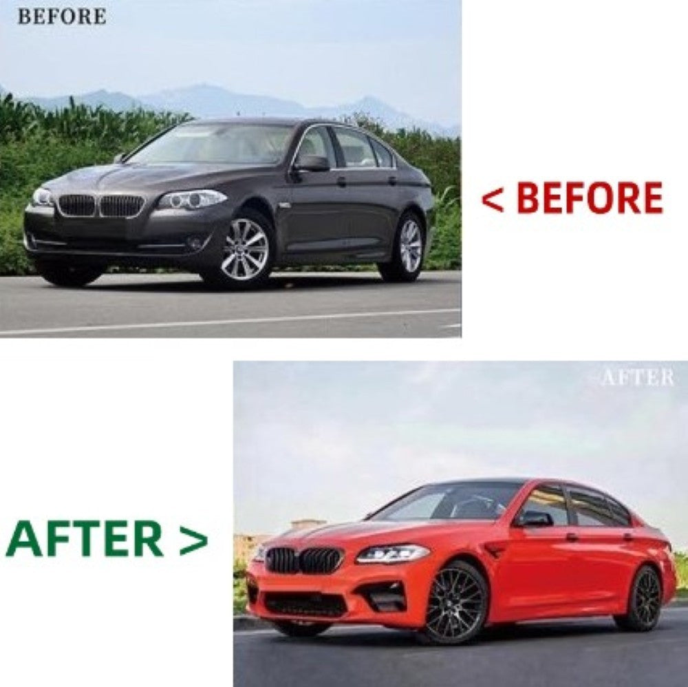 Car Craft Compatible With Bmw 5 Series F10 2010-2017 Front Rear Bumper Upgrade Convert To M Sport M5cs F90 G30 M5 Style Bodykit Body Kit Bumper Side Skirt Rear After Lip Diffuser Exhasut Pipe Tips Gc F10 18 039 CC-10683