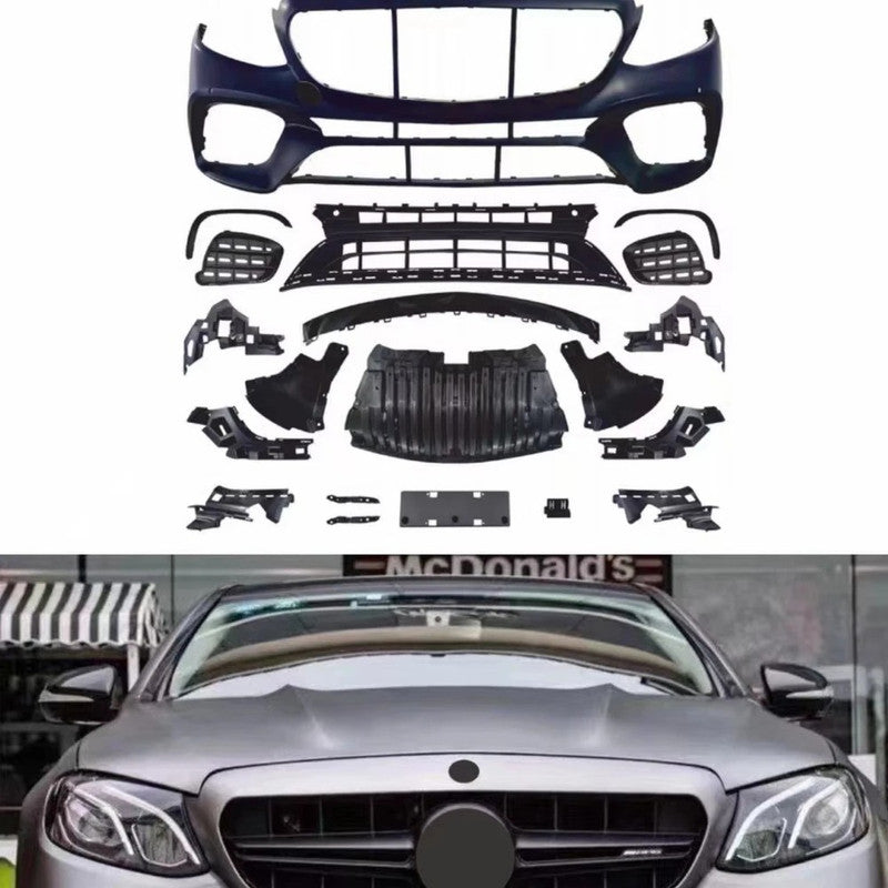 Car Craft Compatible With Mercedes Benz E Class W213 2016-2020 Upgrade Facelift Convert To Amg E63 Amg63 Bodykit Front Bumper Skirt Trim Gc W213 C238-005