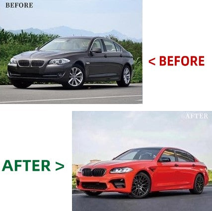 Car Craft Compatible With Bmw 5 Series F10 2010-2017 Front Rear Bumper Upgrade Convert To M Sport M5cs F90 G30 M5 Style Bodykit Body Kit Bumper Side Skirt Rear After Lip Diffuser Exhasut Pipe Tips Gc F10 18 039 CC-10683