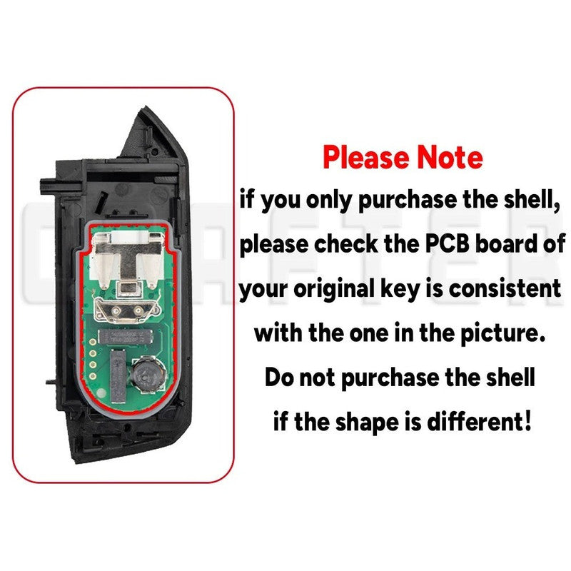 Car Craft Compatible With Bmw 1 2 3 4 5 6 7 X1 X3 X4 X5 X6 X7 Z4 Series Upgrade Key Cover Case To New Style Car Key Cover Shell With Blade 3 Button Bm-ks-62