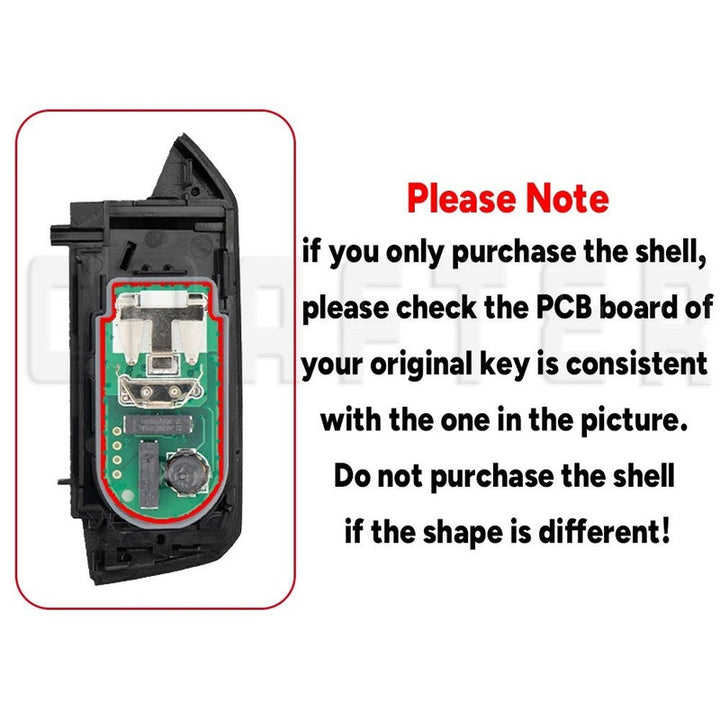 Car Craft Compatible With Bmw 1 2 3 4 5 6 7 X1 X3 X4 X5 X6 X7 Z4 Series Upgrade Key Cover Case To New Style Car Key Cover Shell With Blade 3 Button Bm-ks-62