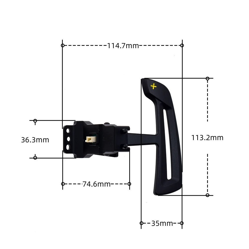 Car Craft Compatible With Porsche 992 Carreratarga Panamera 971.2 2021 Macan 95b.2 Cayenne 2024+ Interior Steering Wheel Magnetic Paddle Shift Gear Shifter Pad B Red Mark CC-7933 - CAR CRAFT INDIA