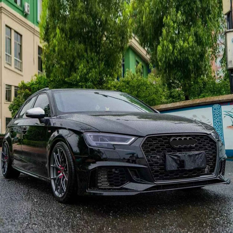 Car Craft Compatible With Audi A3 2017-2020 Upgrade Convert To Rs3 S3 Sport Bumper Front Bodykit Mesh Gc A3-013 - CAR CRAFT INDIA