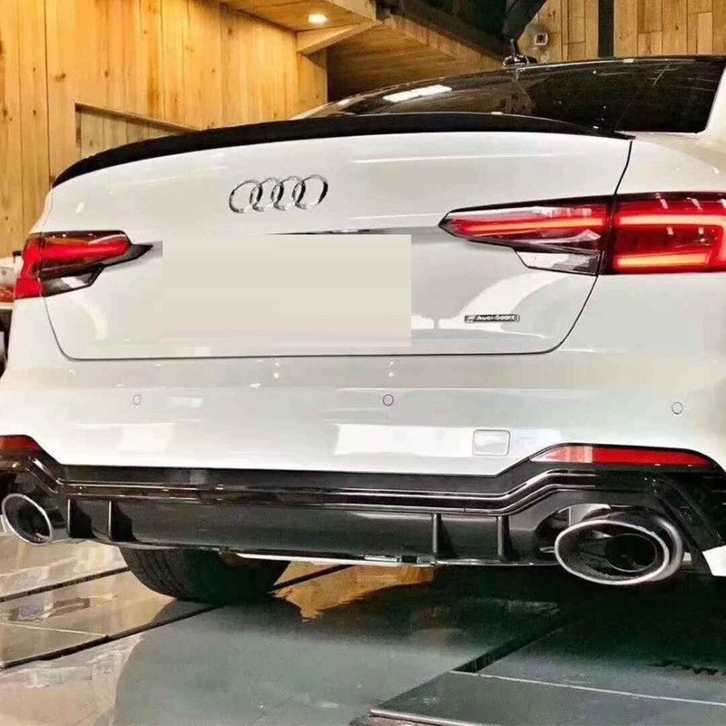 Car Craft Compatible With Audi A4 B9 2017-2020 Upgraded Facelift Convert To Rs4 S4 Sport Bodykit Rear After Bumper Lip Diffuser Skirt Trim Splitter Silver A4-025 Gc Df Sl