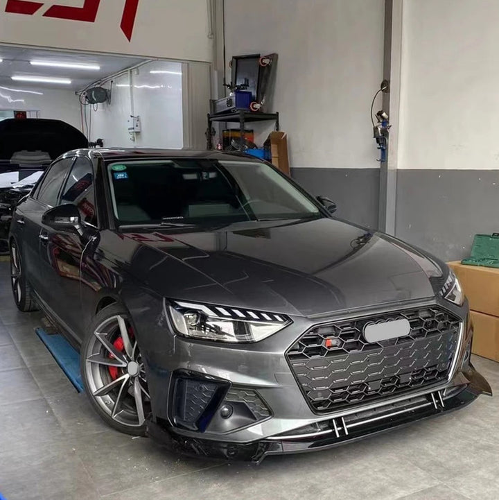 Car Craft Compatible With Audi A4 B9.5 2021+ Front Bumper Lip Splitter Skirt Trim For Sport Model Standard A4-033/034 Gc CC-10832