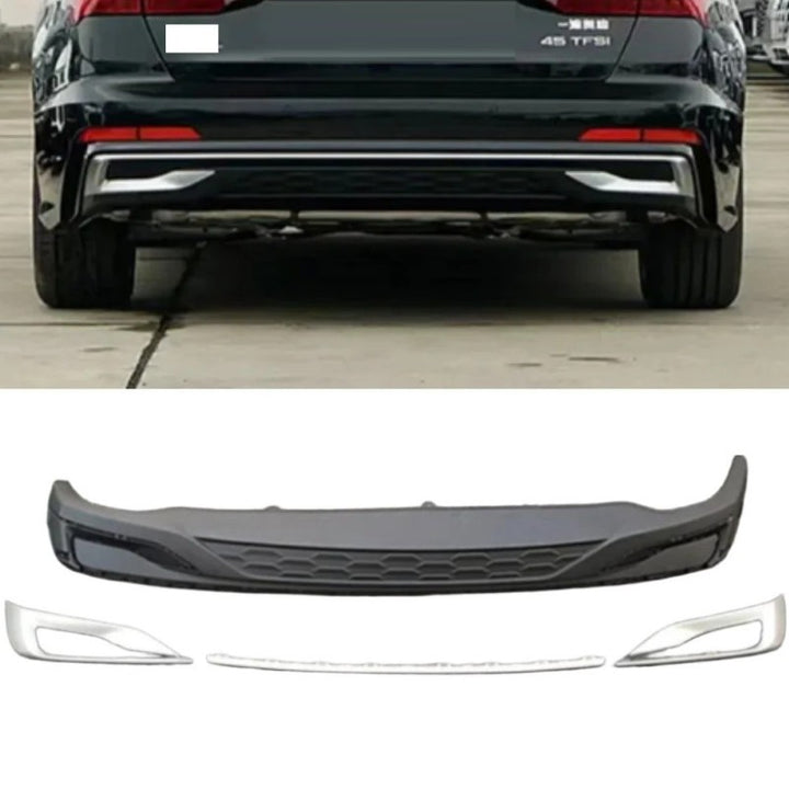 Car Craft Compatible With Audi A6 S6 Rs6 C8 2019-2023 Upgraded Rs6 Sport Front Bumper Show Grill Mesh Fog Grill Cover Rear Diffuser Lip Skirst Splitter Trim Set Chrome Set Dlw0601070869 Dlw0801070870 Ch - CAR CRAFT INDIA
