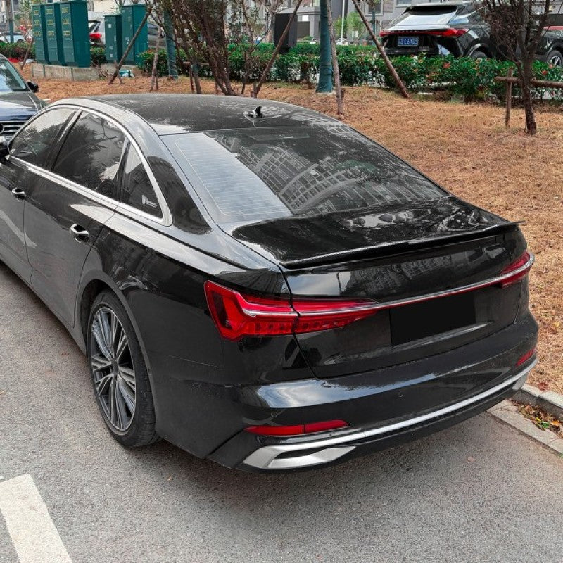 Car Craft Compatible With Audi A6 S6 C8 2018-2025 Rear Trunk Wing Boot Roof Lip Spoiler M4 Style Zst-1456 Gb Glossy Black - CAR CRAFT INDIA