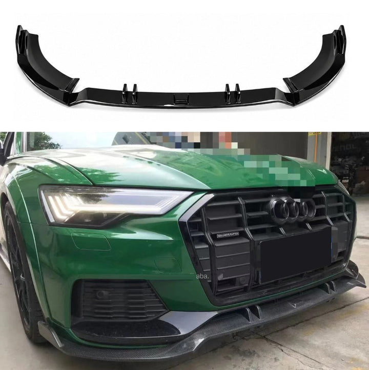 Car Craft Compatible With Audi A6 C8 2019-2025 Abt All Round Rs6 S6 Sport Front Bumper Lip Splitter Skirt Trim A6-036 037 Gc Glossy Black Usa CC-11298