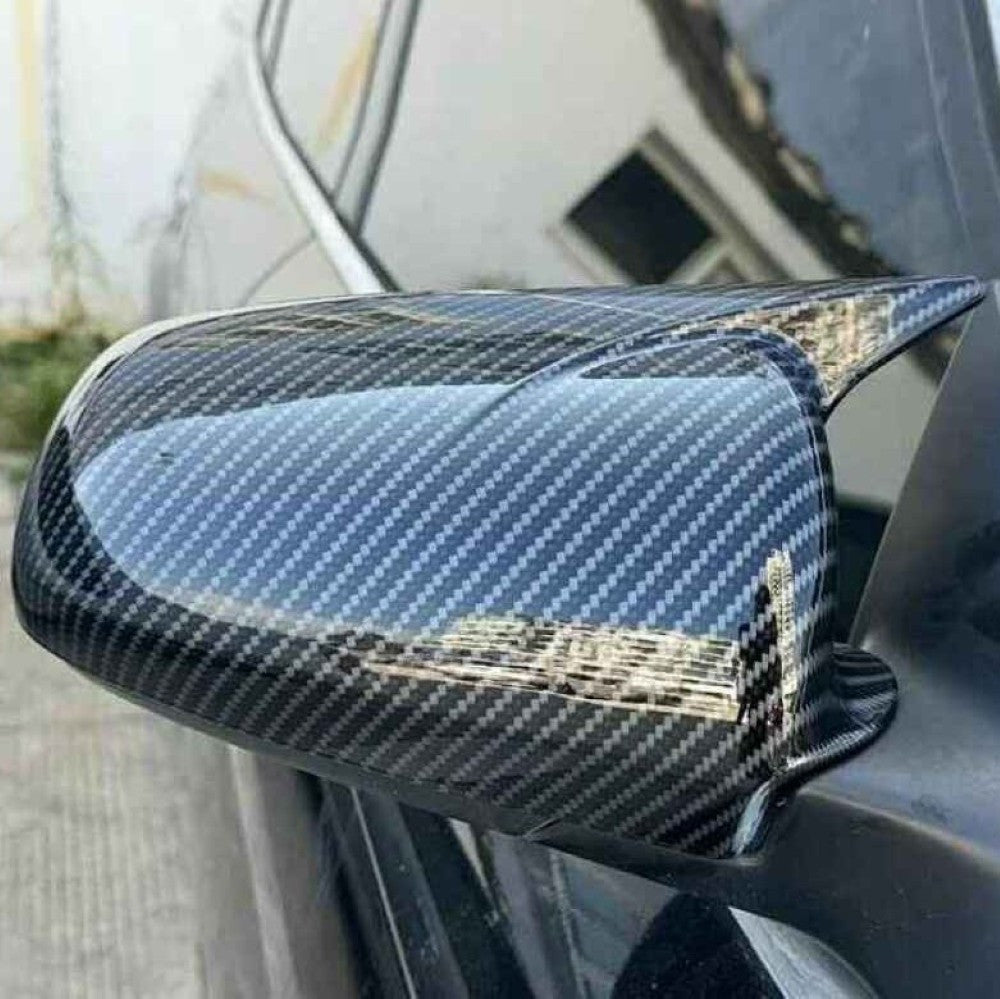 Car Craft Compatible With Audi A3 S3 8p 2005-2008 A4 S4 B7 2002-2009 B6 A6 C6 2005-2009 Side Rear View Case Wing Cap Shell Housing Mirror Covers 3m Tape Pasting Style Carbon Fiber Look