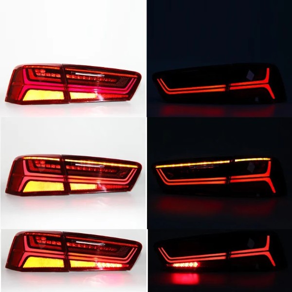Car Craft Compatible With Audi A6 C7 2011-2016 Car Rear Upgraded Tail Light Lamp Xenon Taillight Retrofit Upgrade Modified Led Drl Hid Light Matrix Style SMOKE - CAR CRAFT INDIA