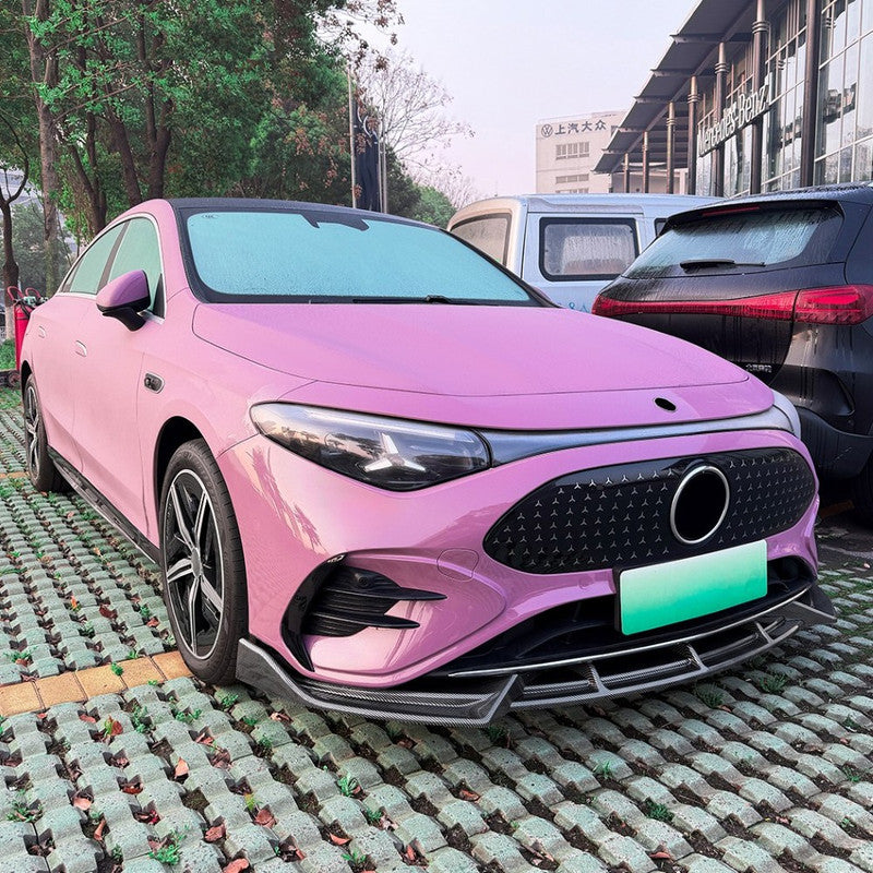 Car Craft Compatible With Mercedes Benz Cla C174 C178 2026+ Amg Line Front Bumper Lip  Splitter Skirt Trim Zst-1540 Cf Carbon Fiber Look Black CC-10945