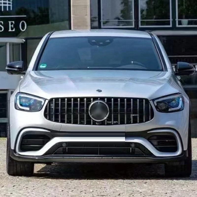 Car Craft Compatible With Mercedes Benz Glc Coupe C253 C253 W253 Lci 2020-2023 Upgrade Conversion Amg Bodykit Bumper Front Grill Lip Splitter Skirts Wheel Arch - CAR CRAFT INDIA