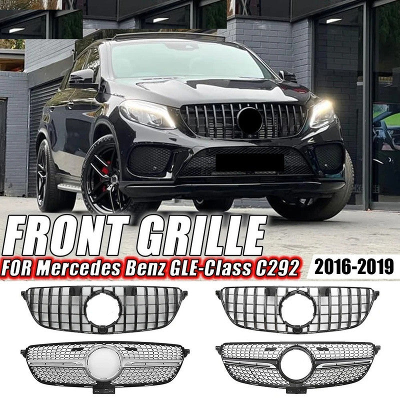 Car Craft Compatible With Mercedes Benz Gle Coupe W166 X166 C292 W292 2015-2019 Front Amg Bumper Show Grill  Diamond Silver - CAR CRAFT INDIA