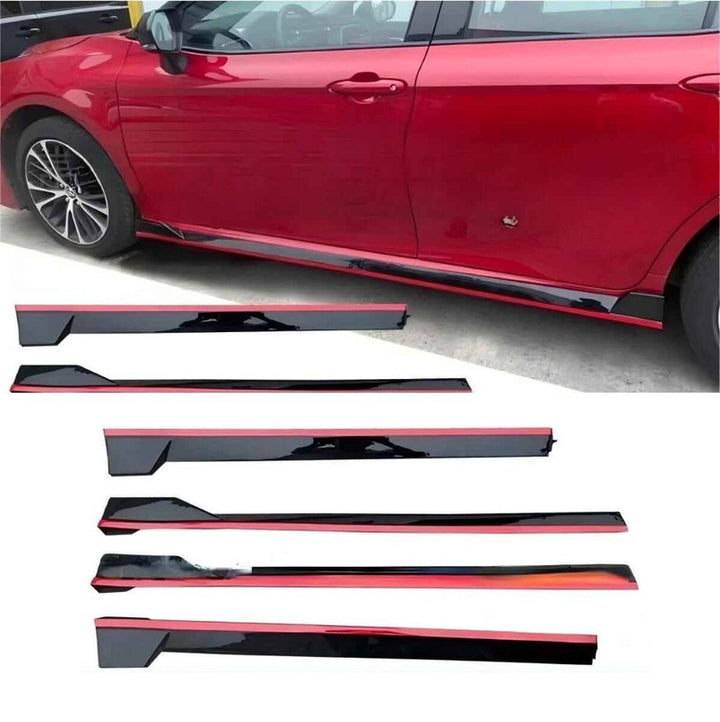 Car Craft Compatible With Toyota Camry 2018-2022 Side Skirt Splitter Trim Running Board Carbon Fiber Look CC-11489 - CAR CRAFT INDIA