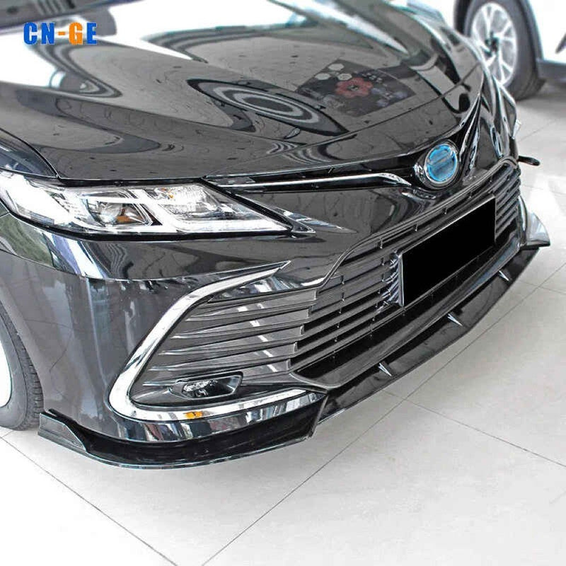 Car Craft Compatible With Toyota Camry 2021-2025 Front Bumper Lip Skirt Trim Carbon Fiber Look