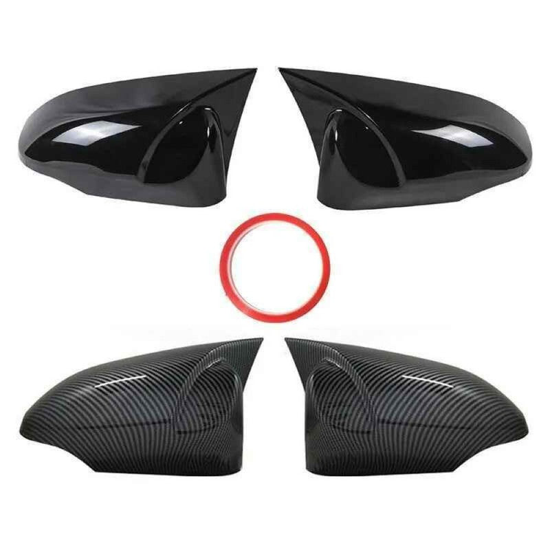 Car Craft Compatible With Toyota Corolla Altis 2014-2017 Camry 2012-2017 Toyota Vitz 11-19 Side Rear View Case Wing Cap Shell Housing Mirror Covers 3m Tape Pasting Style Glossy Black CC-11522