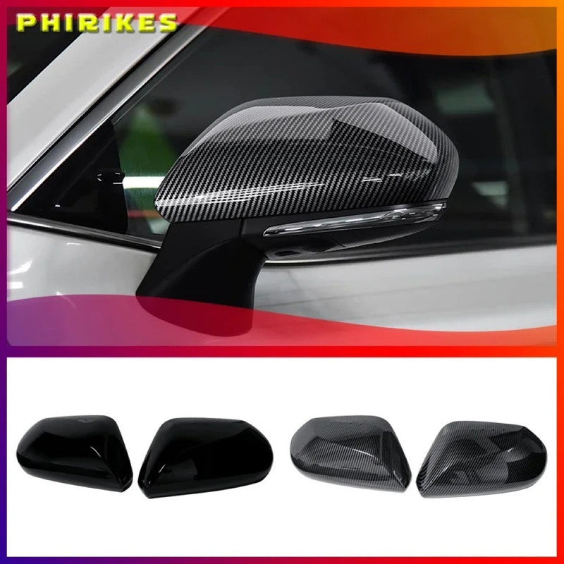 Car Craft Compatible With Toyota Camry 2018‑2025 Le Se Xle Xse Side Rear View Case Wing Cap Shell Housing Mirror Covers 3m Tape Pasting Style Carbon Fiber Look Model B CC-11527