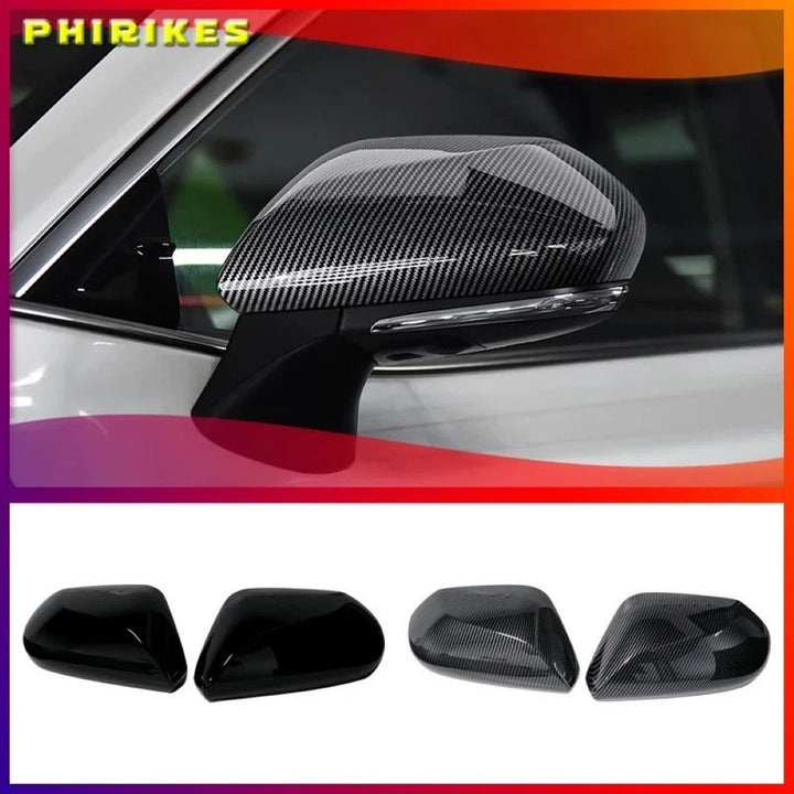 Car Craft Compatible With Toyota Camry 2018‑2025 Le Se Xle Xse Side Rear View Case Wing Cap Shell Housing Mirror Covers 3m Tape Pasting Style Carbon Fiber Look Model B CC-11527