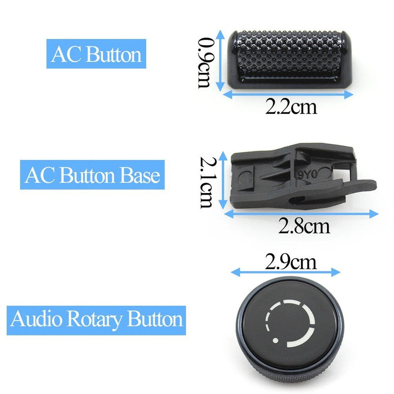 Car Craft Compatible With Porsche Panamera 976 2024-2026 Macan 5c 2024-2025 Cayenne 9ya-2 2024-2026 Front Rear Air Conditioning Ac Button Front Ac Rotary Button Knob 95c919610-c
