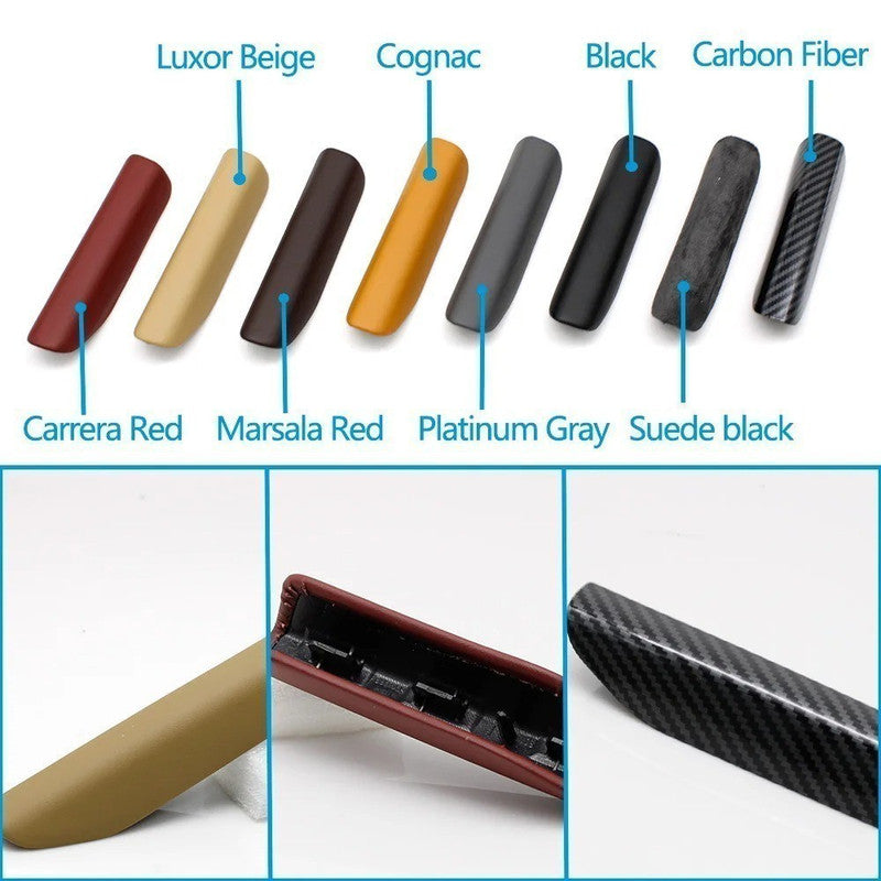 Car Craft Compatible With Porsche Cayman Boxster 981 2013-2016 718 982 2017-2023 911 991 2012-2018 Car Interior Inner Door Handle Cover Trim Carrera Red Left 98155553300ow5-c - CAR CRAFT INDIA