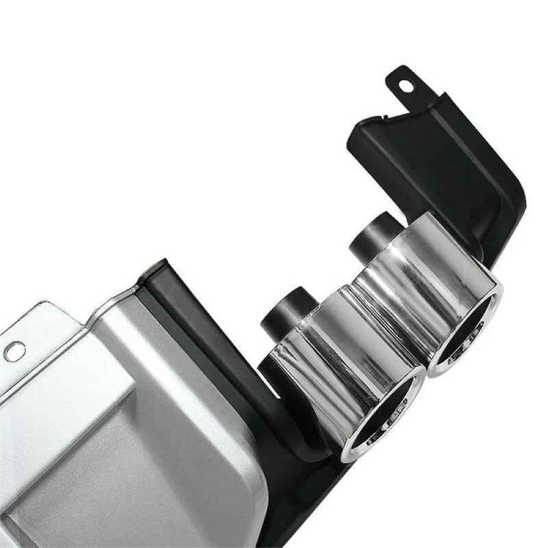 Car Craft Compatible With Honda Civic 2016-20219 Rear After Bumper Lip Diffuser Skirt Splitter Trim F1 Led Light Black Silver Model B