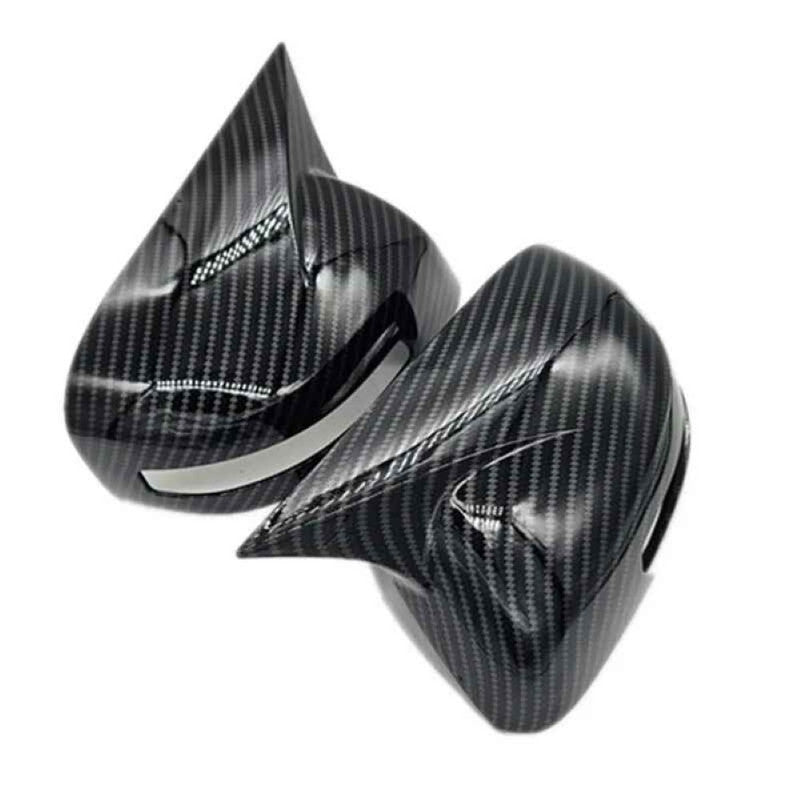Car Craft Compatible With Honda Civic 2012-2015 Side Rear View Case Wing Cap Shell Housing Mirror Covers 3m Tape Pasting Style Without Mirror Light Usa Carbon Fiber Look CC-11535