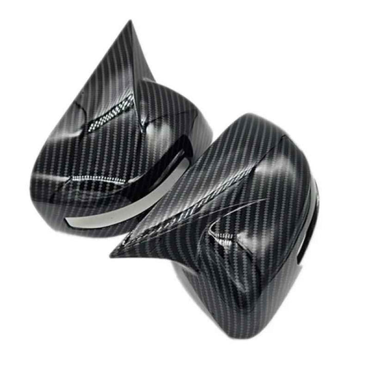 Car Craft Compatible With Honda Civic 2012-2015 Side Rear View Case Wing Cap Shell Housing Mirror Covers 3m Tape Pasting Style Without Mirror Light Usa Carbon Fiber Look CC-11535
