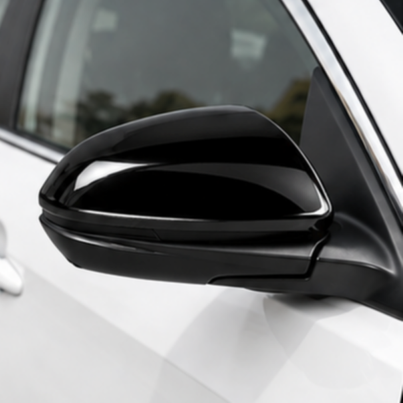 Car Craft Compatible With Honda Civic 2016-2021 Side Rear View Case Wing Cap Shell Housing Mirror Covers 3m Tape Pasting Style Factroy Style Glossy Black