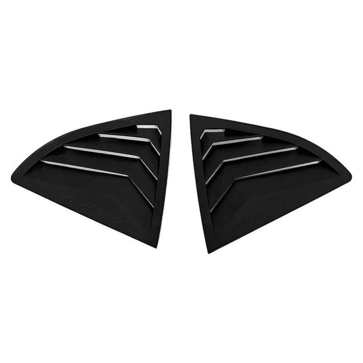 Car Craft Compatible With Hyundai Creta Ix25 2021-2025 Car Rear Window Shutter Cover Louver Side Vent Trim Triangle Glossy Black