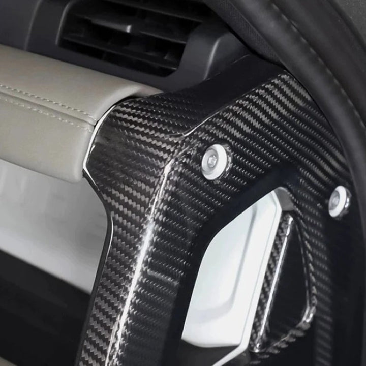 Car Craft Compatible With Range Land Rover Defender 90 110 130 L663 Lr129997 2020+ Car Interior Inner Instrument Dashboard Panel Side Decorative Frame Panel Trim Cover Carbon Fiber Look