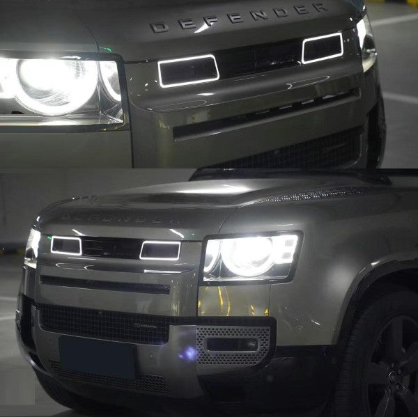 Car Craft Compatible With Land Range Rover Defender 90 110 130 2020-2026 L663 Car Front Bumper Show Illuminated Led Glow Grille Dynamic Running Diplopore Light Rock Style Kt Ms Design - CAR CRAFT INDIA