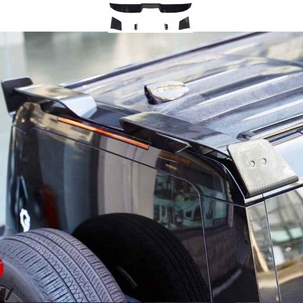 Car Craft Compatible With Land Range Rover Defender 90 110 130 2020-2026 L663 Rear Trunk Roof Wing Spoiler Lip Splitter Rock Ms Style Kt Design Glossy Black - CAR CRAFT INDIA
