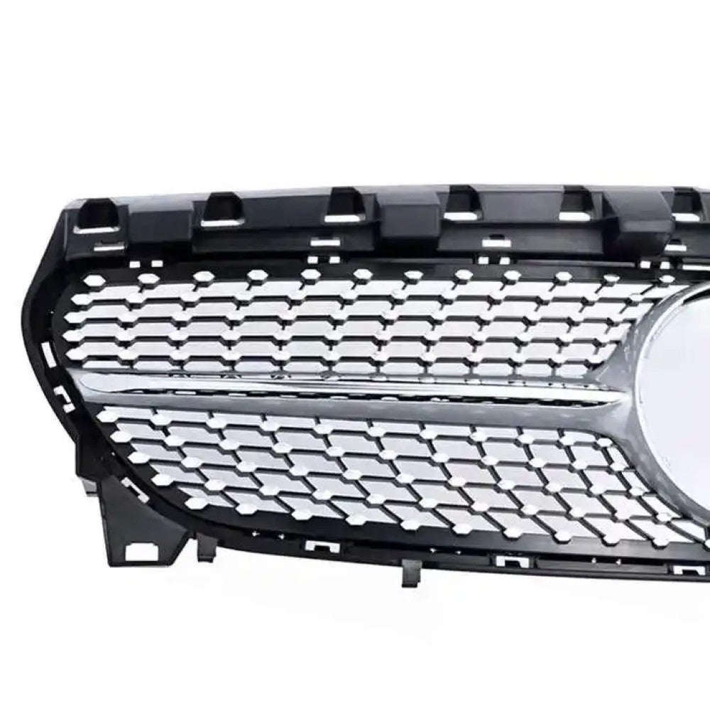 Car Craft Compatible With Mercedes Benz Cla Class W117 C117 X117 2013-2019 Upgrade Front Bumper Cla45 Amg Show Grill Diamond Silver CC-1749