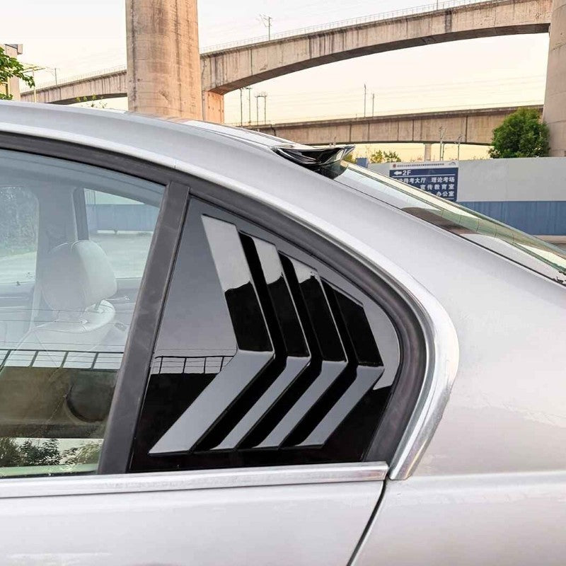 Car Craft Compatible With Bmw 3 Series E46 M Sport 1998-2005 Rear Window Louver Cover Trim Zst-1425 Gb Glossy Black - CAR CRAFT INDIA