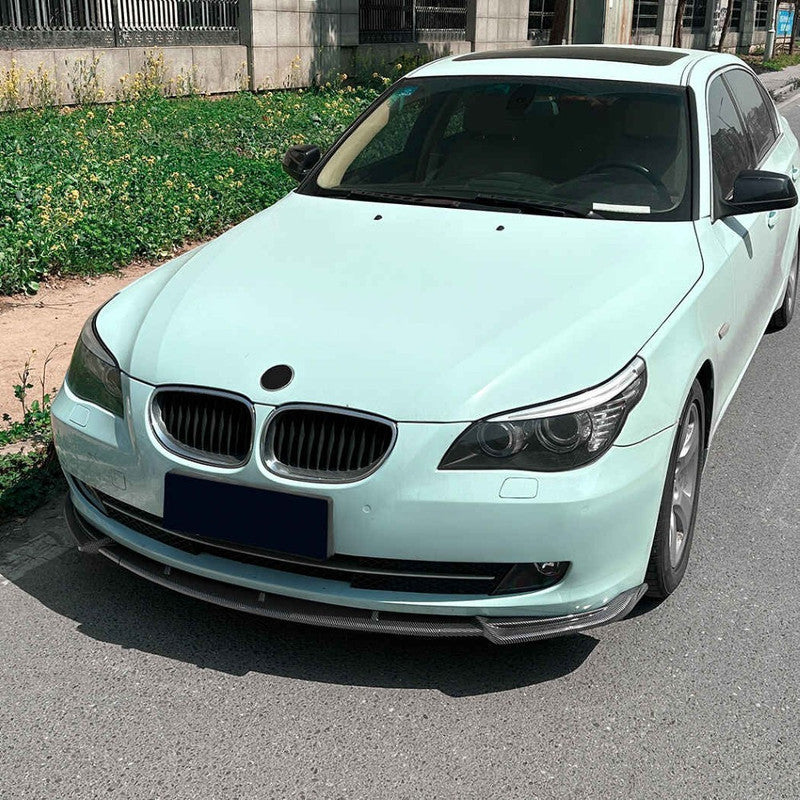 Car Craft Compatible With BMW 5 Series E60 2008-2010 Standard Front Bumper Lip Splitter Skirts Zst-1141 Cf Carbon Fiber Look