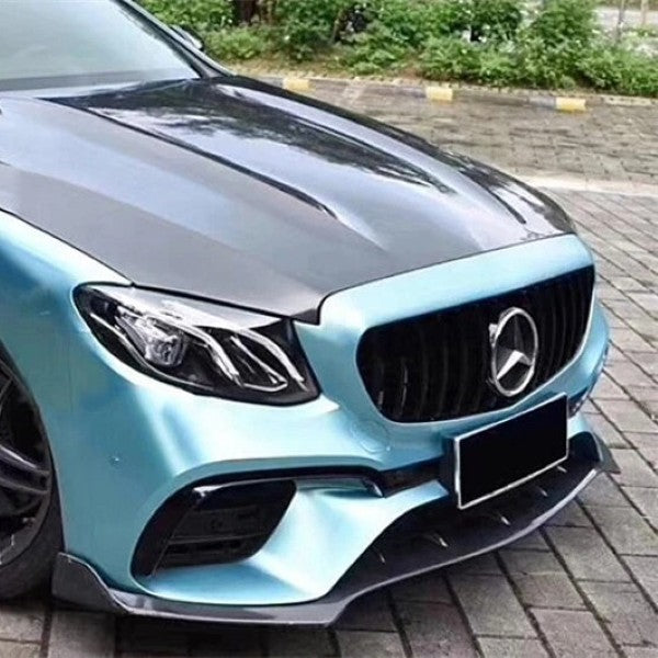 Car Craft Compatible With Mercedes Benz E Class W213 2016-2020 E63 Amg Bumper Brabus Bodykit Front Lip Diffuser Exhaust Tip Fog Gril Cover Trim Spoiler Real Carbon Fiber - CAR CRAFT INDIA